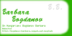 barbara bogdanov business card